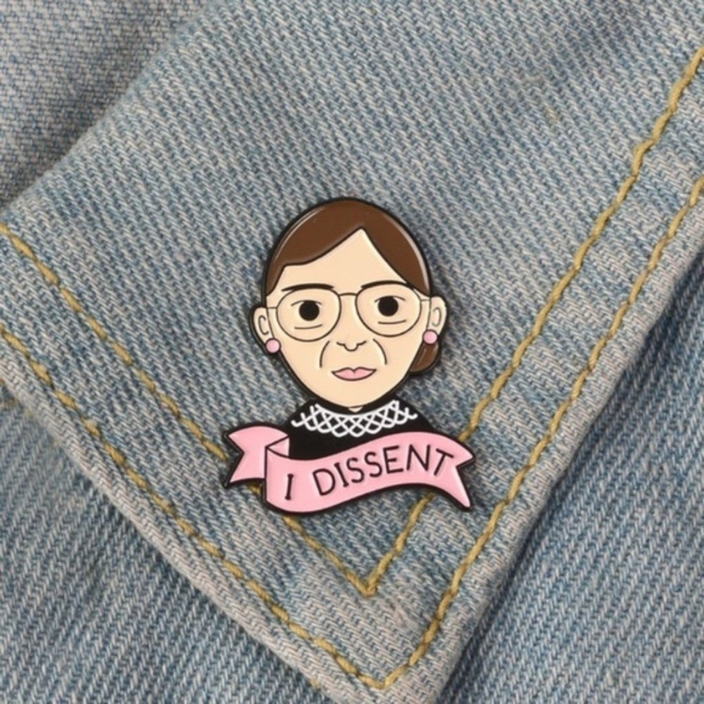 RBG "I Dissent" Enamel Lapel Pin